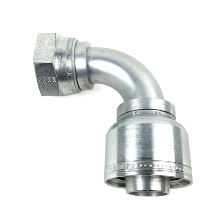Eaton Fitting, Hyd, Weathergrip, Jic/37 Deg Female Swivel 90 Deg Elbow, 1-5/8-12 Thread, -20 Hose, 4.25 20Z-677
